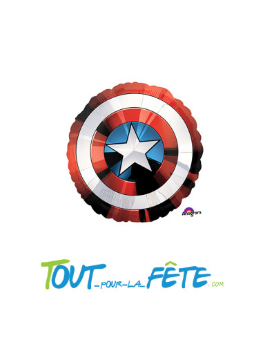 Ballon aluminium bouclier capitaine américa 71 cm