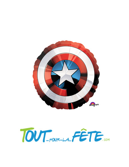 Ballon aluminium bouclier capitaine américa 71 cm