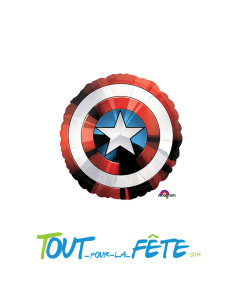 Ballon aluminium bouclier capitaine américa 71 cm