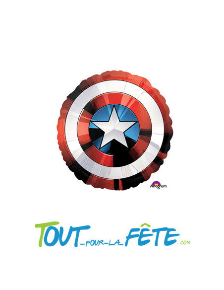 Ballon aluminium bouclier capitaine américa 71 cm