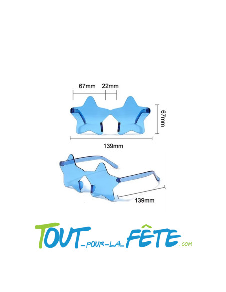 Lunettes étoiles ( plusieurs coloris ) modèle aléatoire