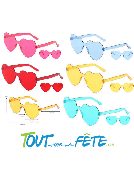 Lunettes coeur ( plusieurs coloris ) modèle aléatoire