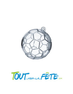 Contenant pour dragées forme foot transparent 5cm
