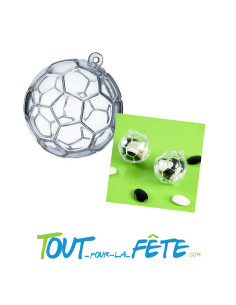 Contenant pour dragées forme foot transparent 5cm 2