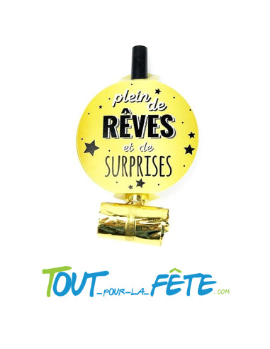 Lot de 6 sans gênes or " plein de rêves et de surprises "