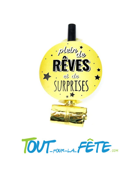 Lot de 6 sans gênes or " plein de rêves et de surprises "