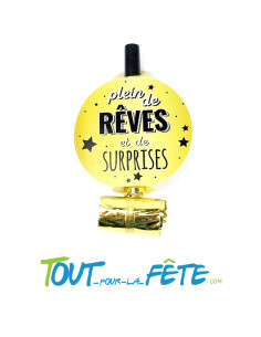 Lot de 6 sans gênes or " plein de rêves et de surprises "