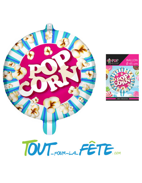 Ballon aluminium rond Popcorn 45 cm