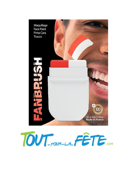 Maquillage de supporter fanbrush rouge et blanc