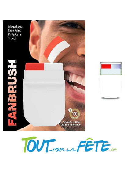 Maquillage de supporter fanbrush rouge et blanc