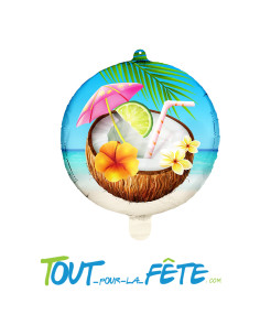 Ballon aluminium Cocktail Noix de Coco 45cm