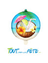 Ballon aluminium Cocktail Noix de Coco 45cm