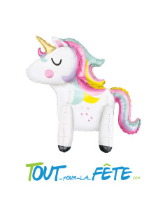Ballon aluminium licorne à poser 76.2cm