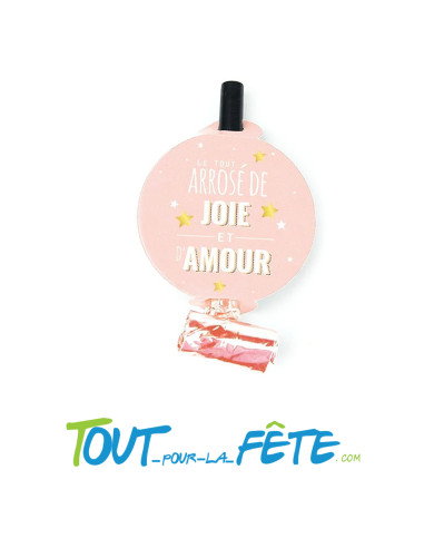 Lot de 6 sans gênes rose gold " le tout arrosé de joie et d'amour "
