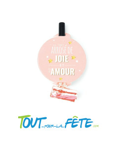 Lot de 6 sans gênes rose gold " le tout arrosé de joie et d'amour "