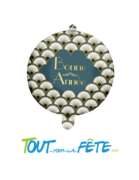 Ballon aluminium flapper " bonne année " bleu 45cm
