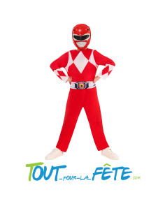 Déguisement power rangers rouge taille enfant