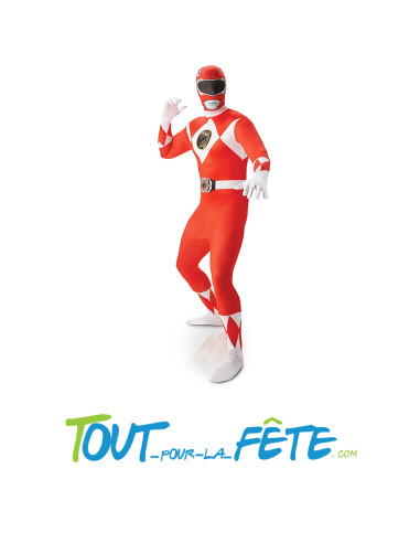 Déguisement 2nd peau power rangers rouge