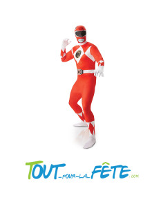 Déguisement 2nd peau power rangers rouge
