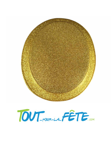 Chapeau haut de forme à paillettes or