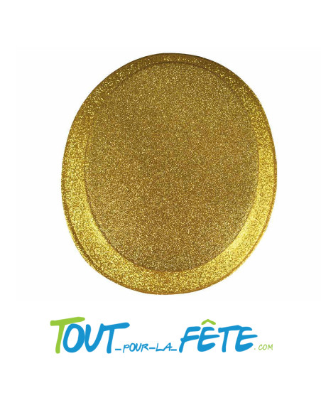 Chapeau haut de forme à paillettes or