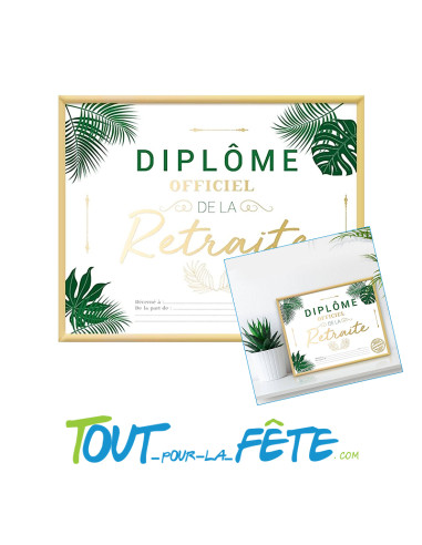 Diplôme officiel de la retraite mention...