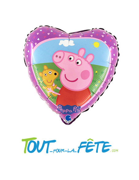 Ballon Cœur Peppa Pig© 46 cm