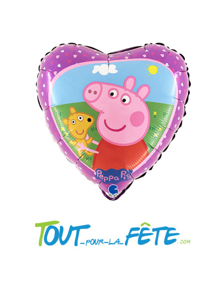 Ballon Cœur Peppa Pig© 46 cm