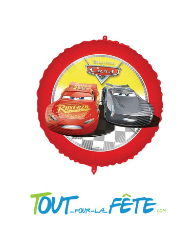 Ballon aluminium rond Cars© 46cm