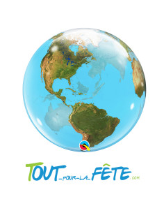 Ballon bubble planète Terre 56 cm
