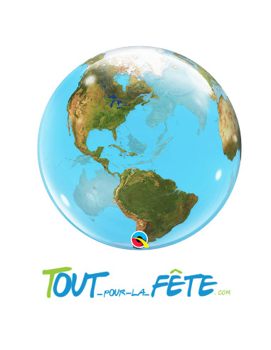Ballon bubble planète Terre 56 cm