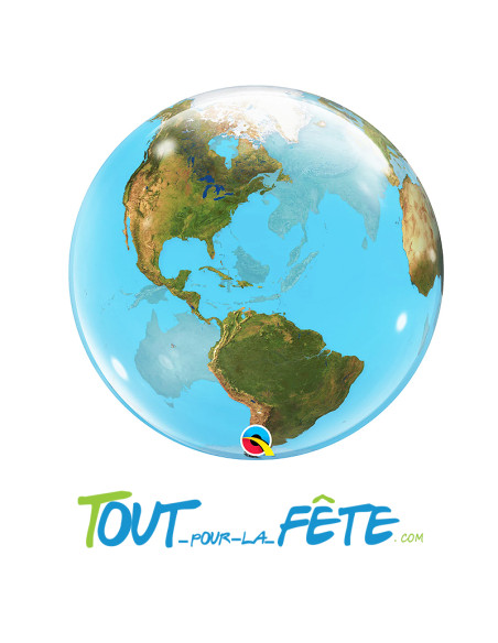 Ballon bubble planète Terre 56 cm