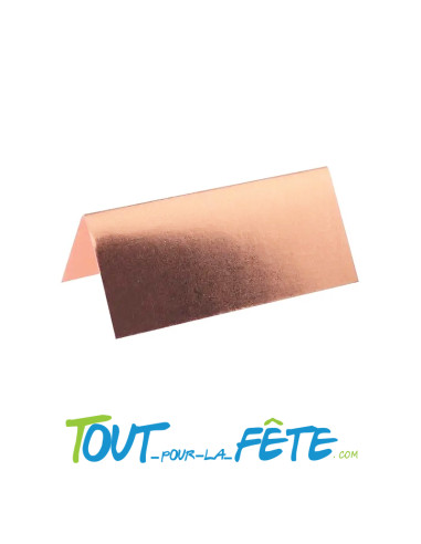 10 Marque place rectangle rose-gold 3 x 7 cm