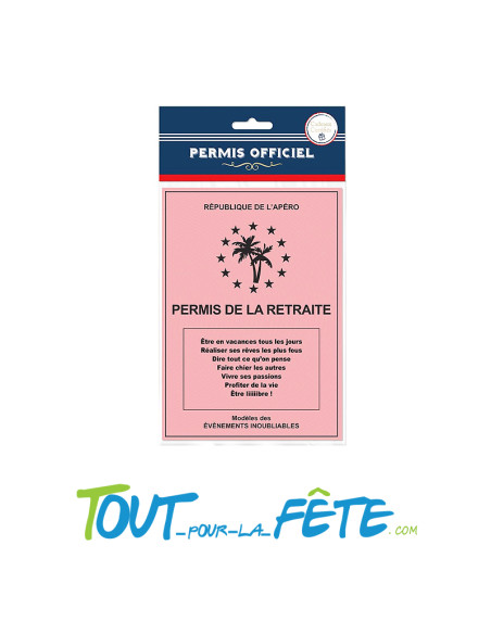 Permis humoristique de la retraite