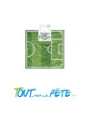 Lot de 12 serviettes football en papier de 14.5cm