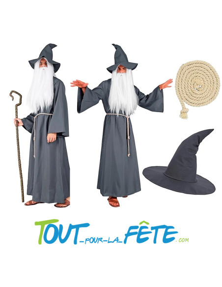 Déguisement magicien gris ( Gandalf ) taille L / XL