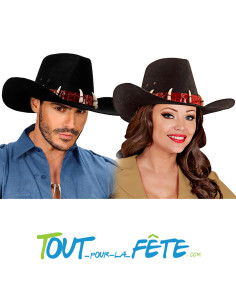 Chapeau crocodile dundee noir avec dents de crocodile 2
