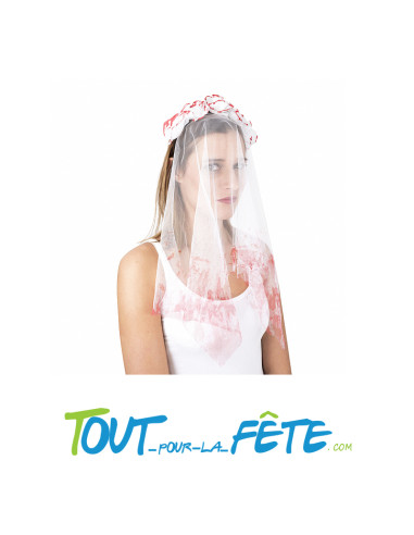 Serre tête voile de mariée sanglant