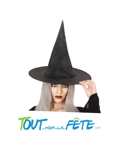 Chapeau de sorcière noire taille unique