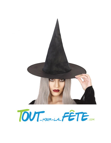 Chapeau de sorcière noire taille unique