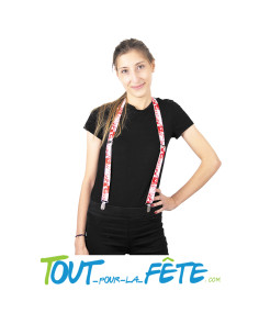 Bretelles blanches avec tache de sang 2