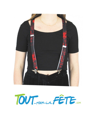 Bretelles noirs avec tache de sang
