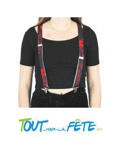 Bretelles noirs avec tache de sang