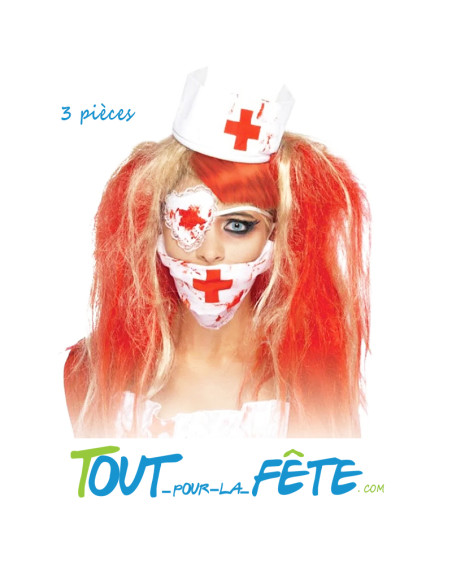 Set d'infirmière ensanglantée 3 pièces
