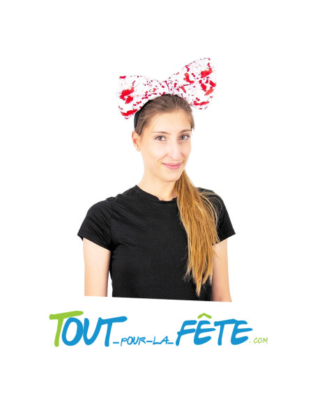 Serre tête noeud blanc ensanglanté