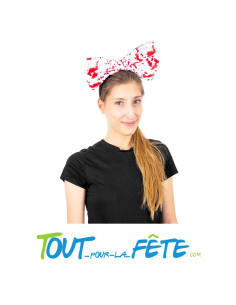 Serre tête noeud blanc ensanglanté