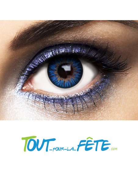 Lentilles de contact annuelle iris bleu