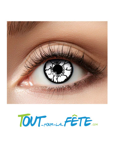 Lentilles de contact journalière épouvantail noires et blanches