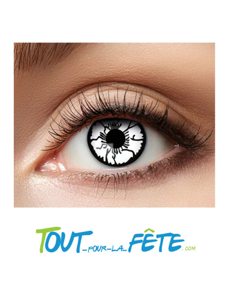 Lentilles de contact journalière épouvantail noires et blanches