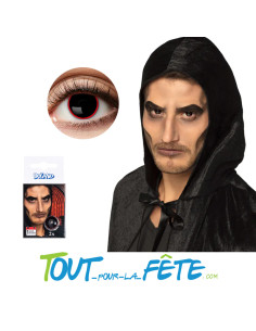 Lentilles de contact journalière démon rouges et noire 2